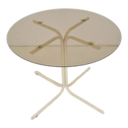 Round dining table,Metal and Glass,1970's.