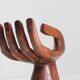 Sculptural wooden hand chair