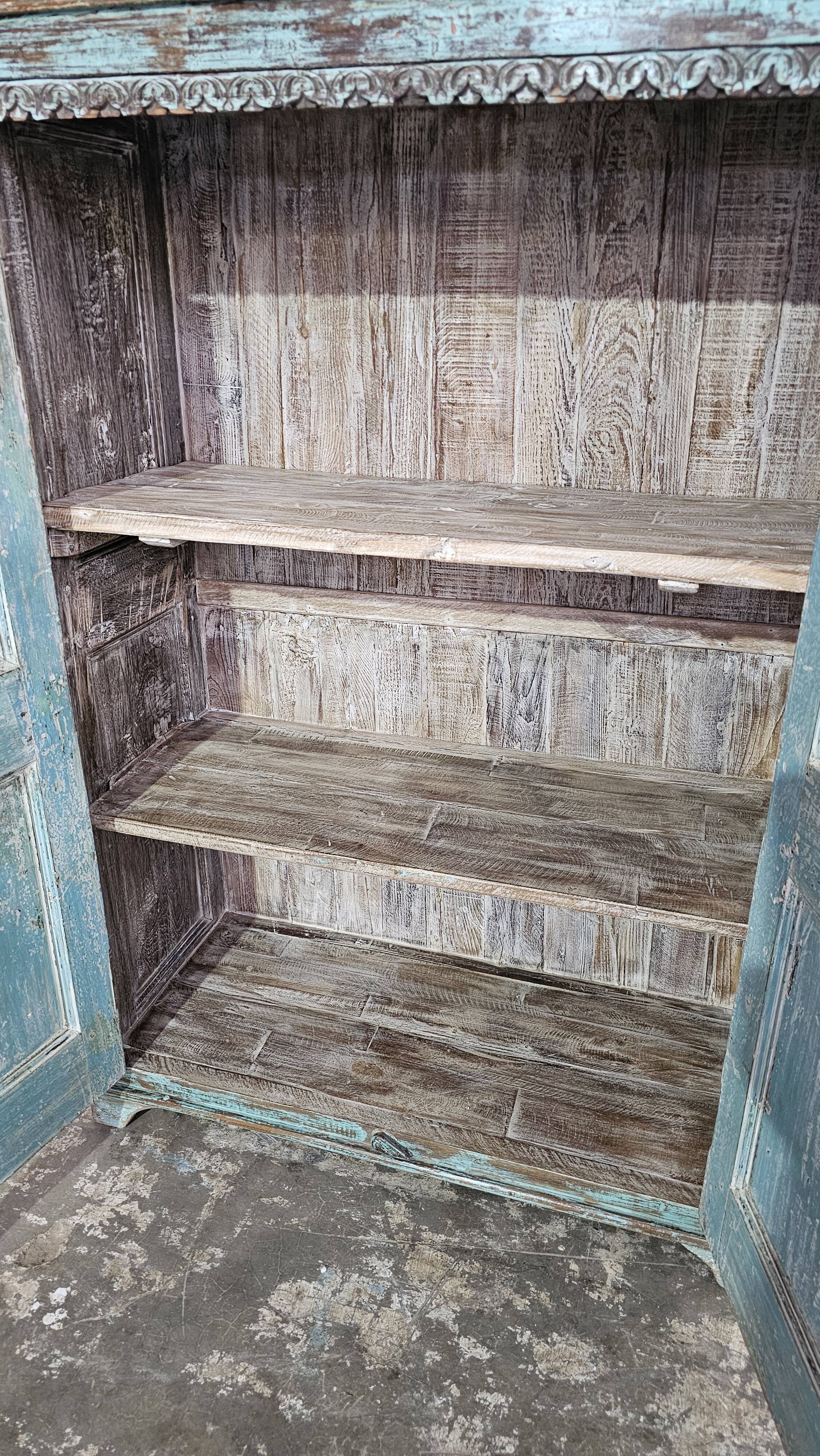 Antique Shekhawati cabinet in Burmese teak