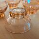 amber glass Art Deco cups