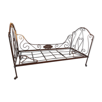 Old wrought iron bed - 19th century
