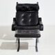 Leather lounge chair with ottoman by reinhold adolf for cor mk9220