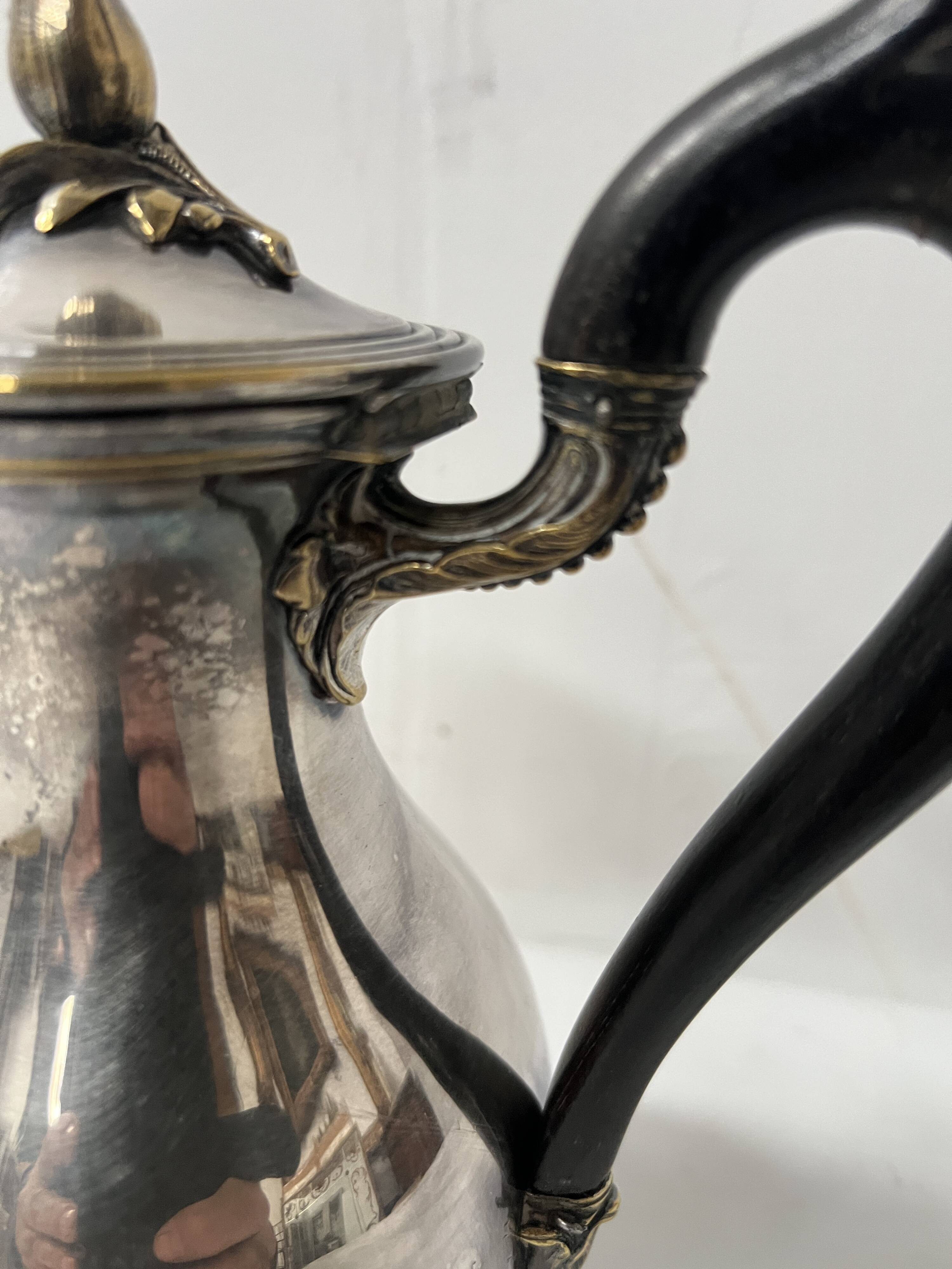 Silver-plated metal verseuse from the Christofle house, 20th century.