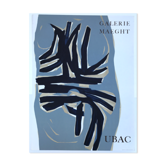 Affiche originale en lithographie de Raoul Ubac galerie Maeght 1961