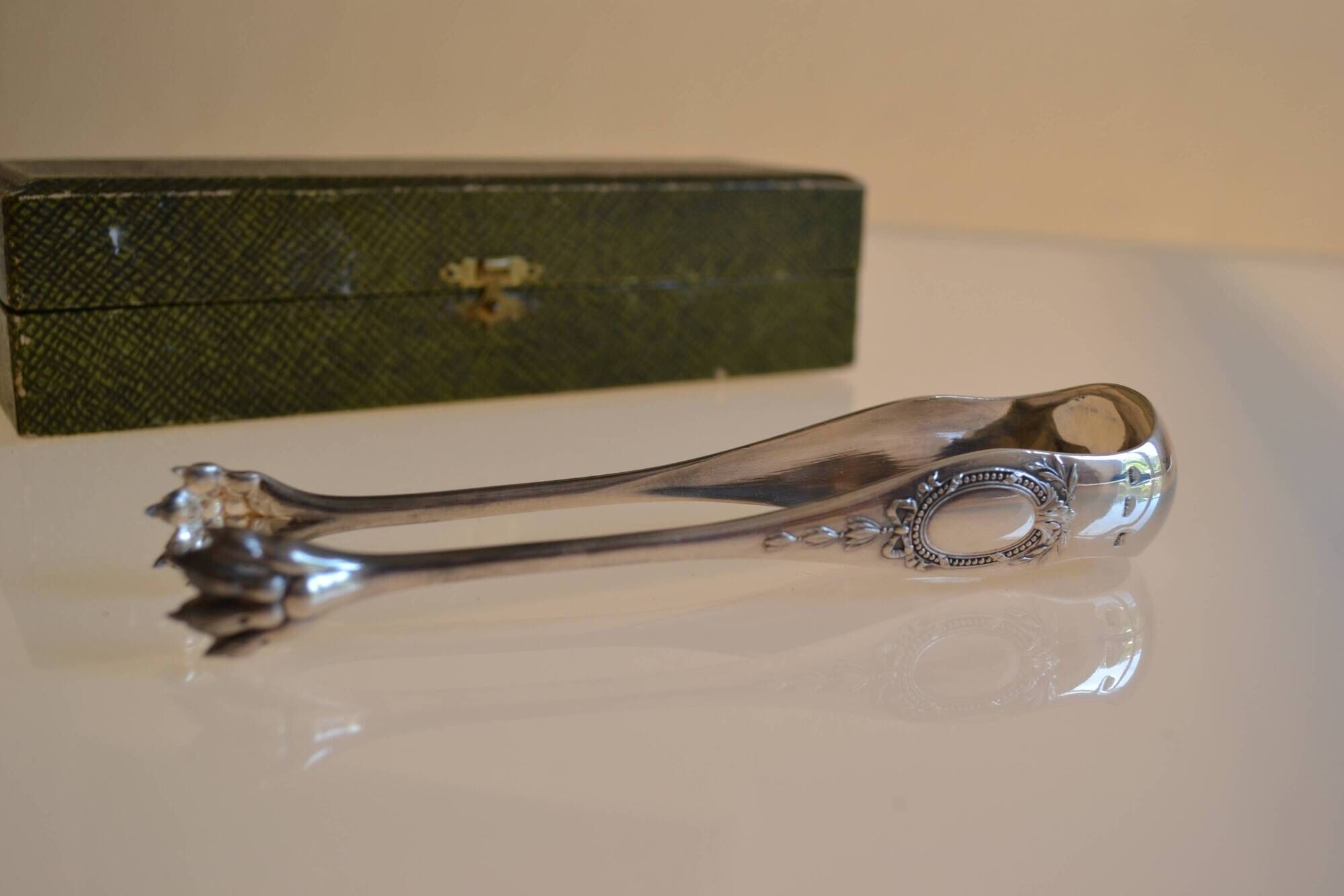 SFAM silver metal sugar tongs lion pasta model