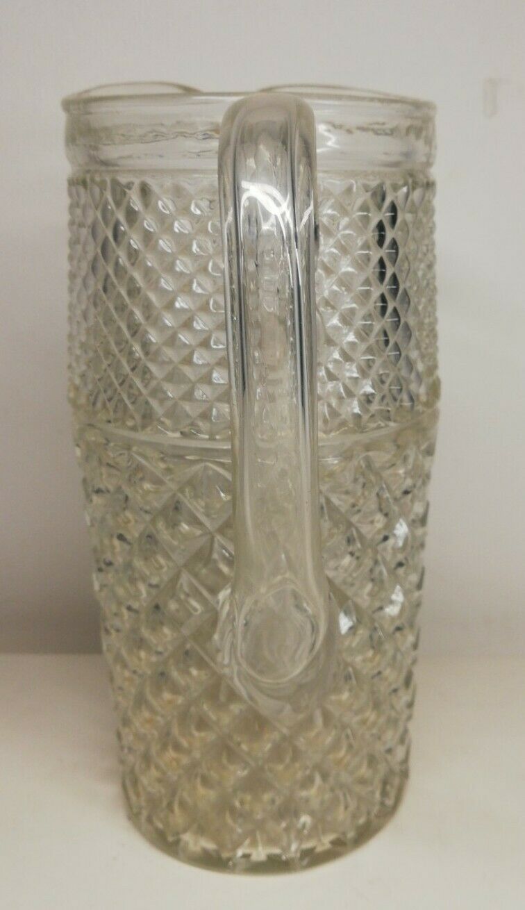 Vintage chiseled glass pitcher