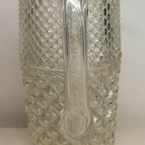 Pichet en verre ciselé vintage