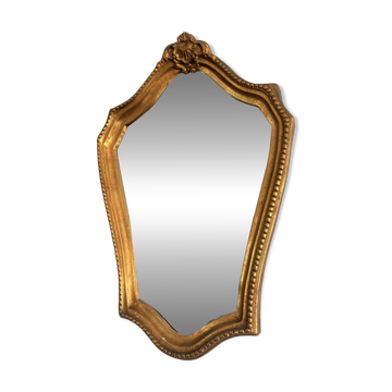 Miroir Doré Bois Rocaille Louis XV Rococo Miroir Doré Bois Coquille