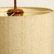 Mid Century Modern tripod walnut wood floor lamp with large fabric shade