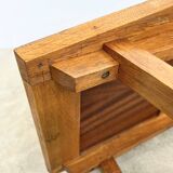 Small Coffee Table 50s – Geometric Marquetry & Compass Legs