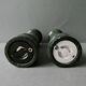 Green marble and pepper shaker set
