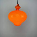 Orange glass suspension light Swedish Oplight by Hans Agne Jakobsson for AB Markaryd