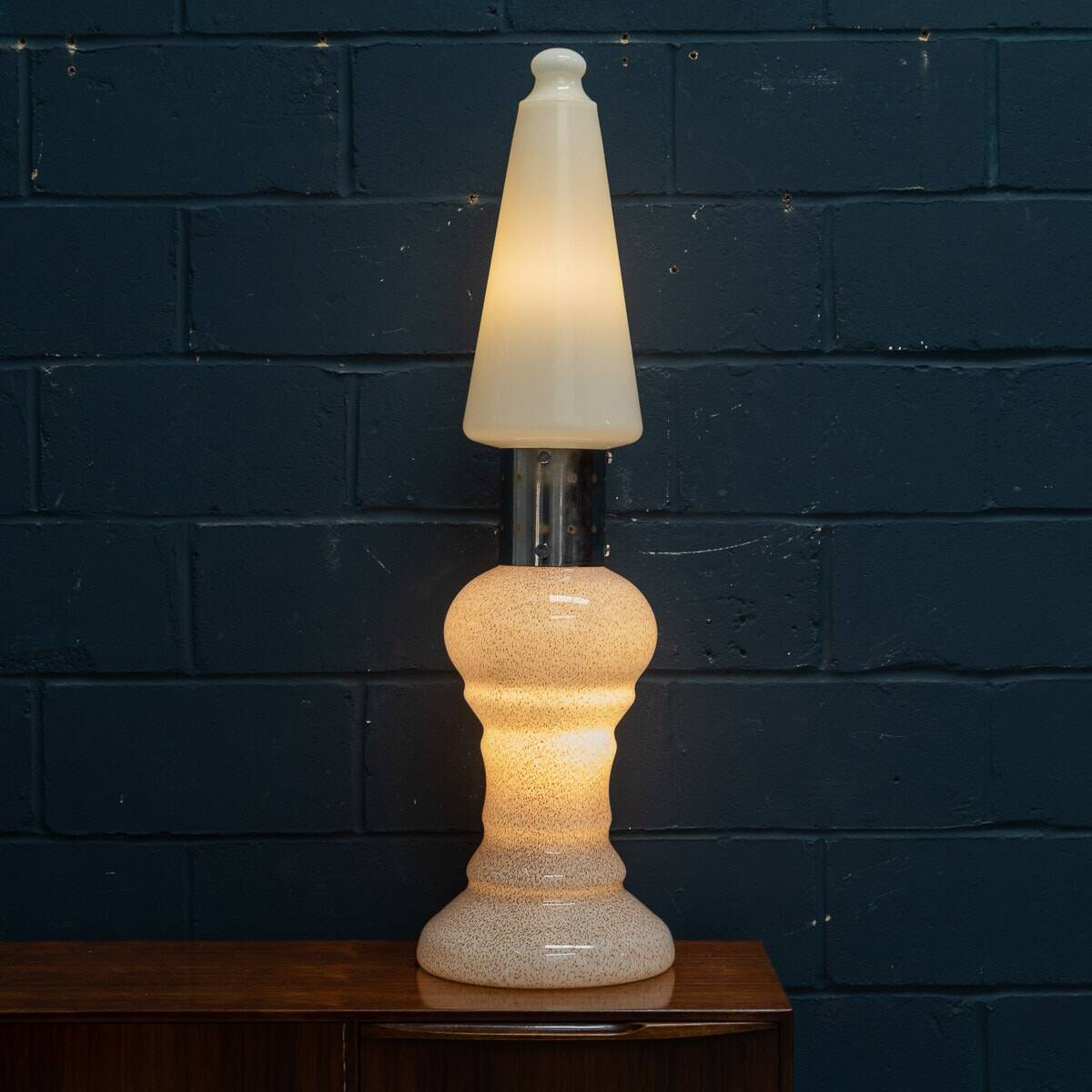 Vintage italian birillo table lamp by carlo nason for mazzega, murano c1970