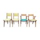 2 armchairs, 2 chairs 50s wooden