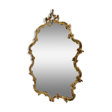Miroir mural français en laiton antique