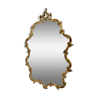 Antique brass french wall mirror