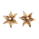 Set of brass ‘floral’ wall sconces