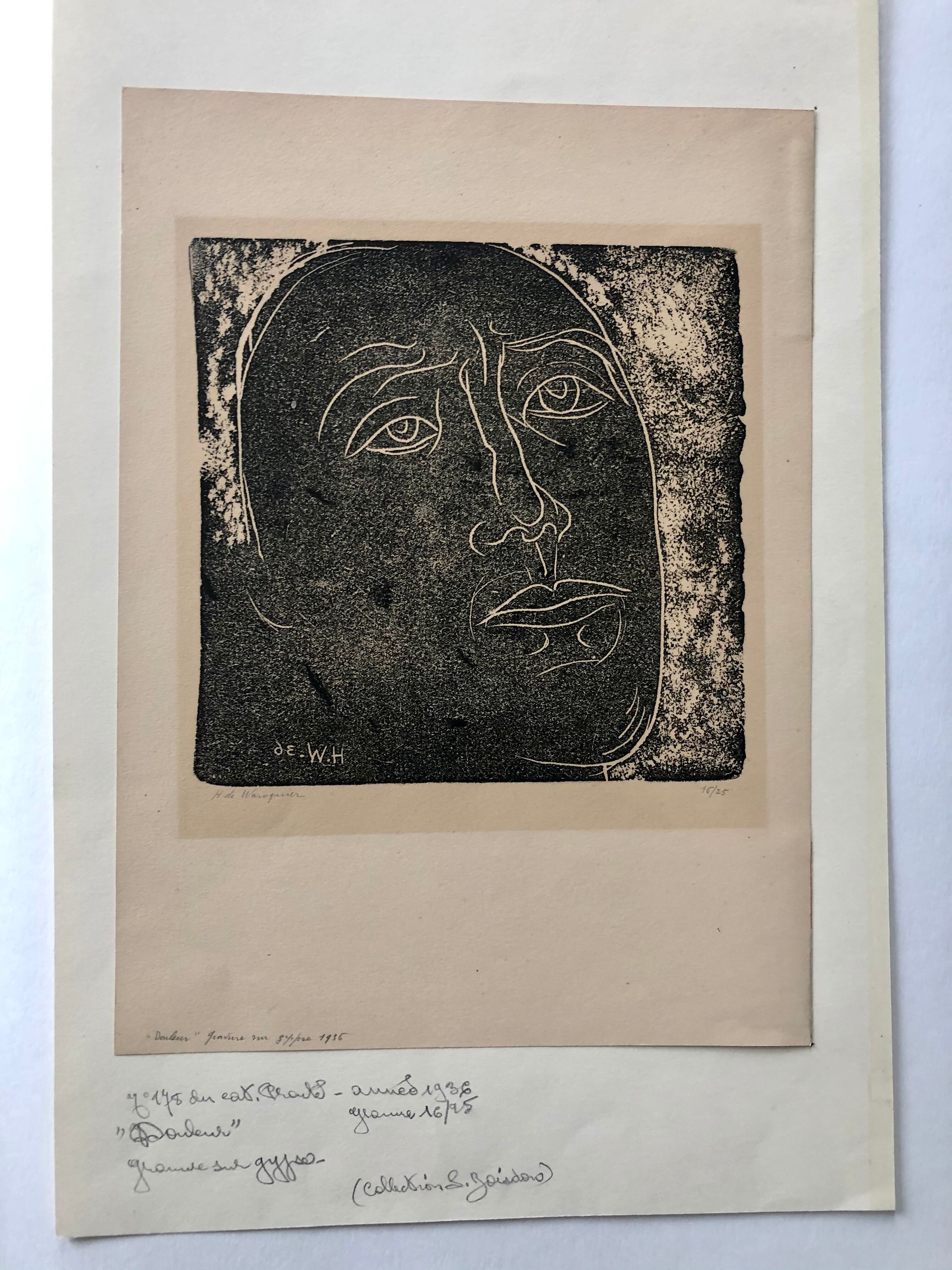 Original engraving by Henry de Waroquier (1936)