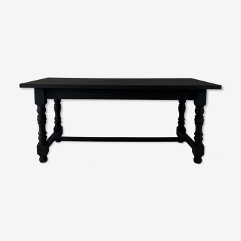Matte black farmhouse table