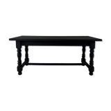 Matte black farmhouse table