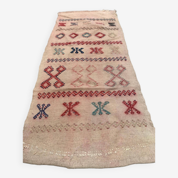 Old Turkish narrow Kilim Runner 114x50 cm shabby chic, vintage kelim