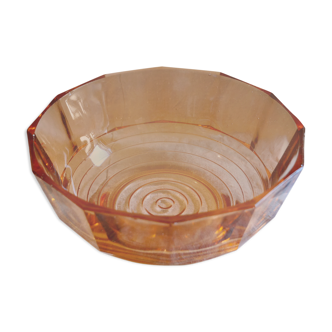 Saladier en verre rose