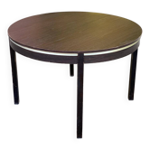 Contemporary round extendable Scandinavian dining table in wenge 1990