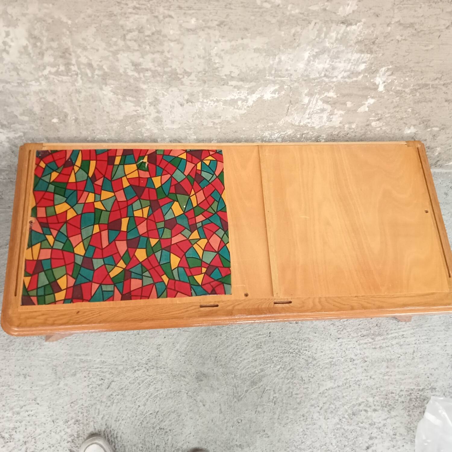 Wood & rattan cabinet