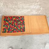 Wood & rattan cabinet