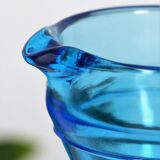 Broc à eau pichet en verre bleu