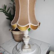 Lampe vintage avec pied en albâtre