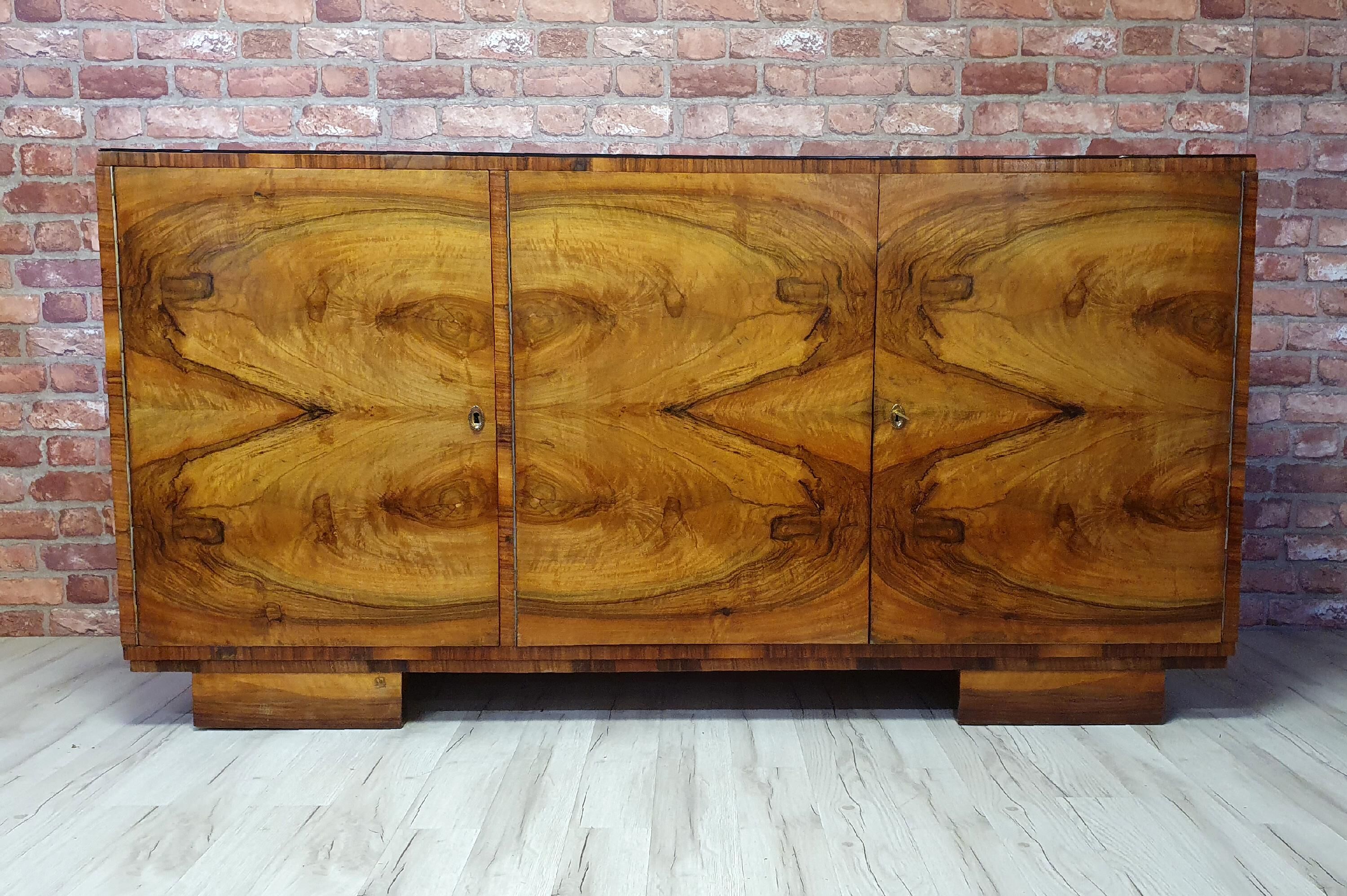 Renovated sideboard mid century, art deco, 1960s Poland