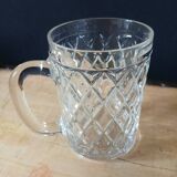 8 verres / chopes anciennes en verre ciselé