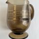 Art deco pitcher in smoked glass