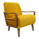 Yellow vintage armchair, Germany, 1960s, mustard velvet