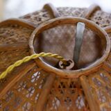 Wicker hanging lamp