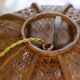 Wicker hanging lamp