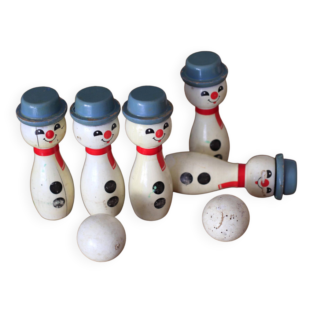 Janod - Mes Premières Quilles Happy Garden - Jeu de Plein Air pour Enfant - 6 Quilles et 2 Boules en Bois - Dès 3 Ans, J03200