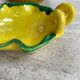 Ceramic yellow vallauris dish