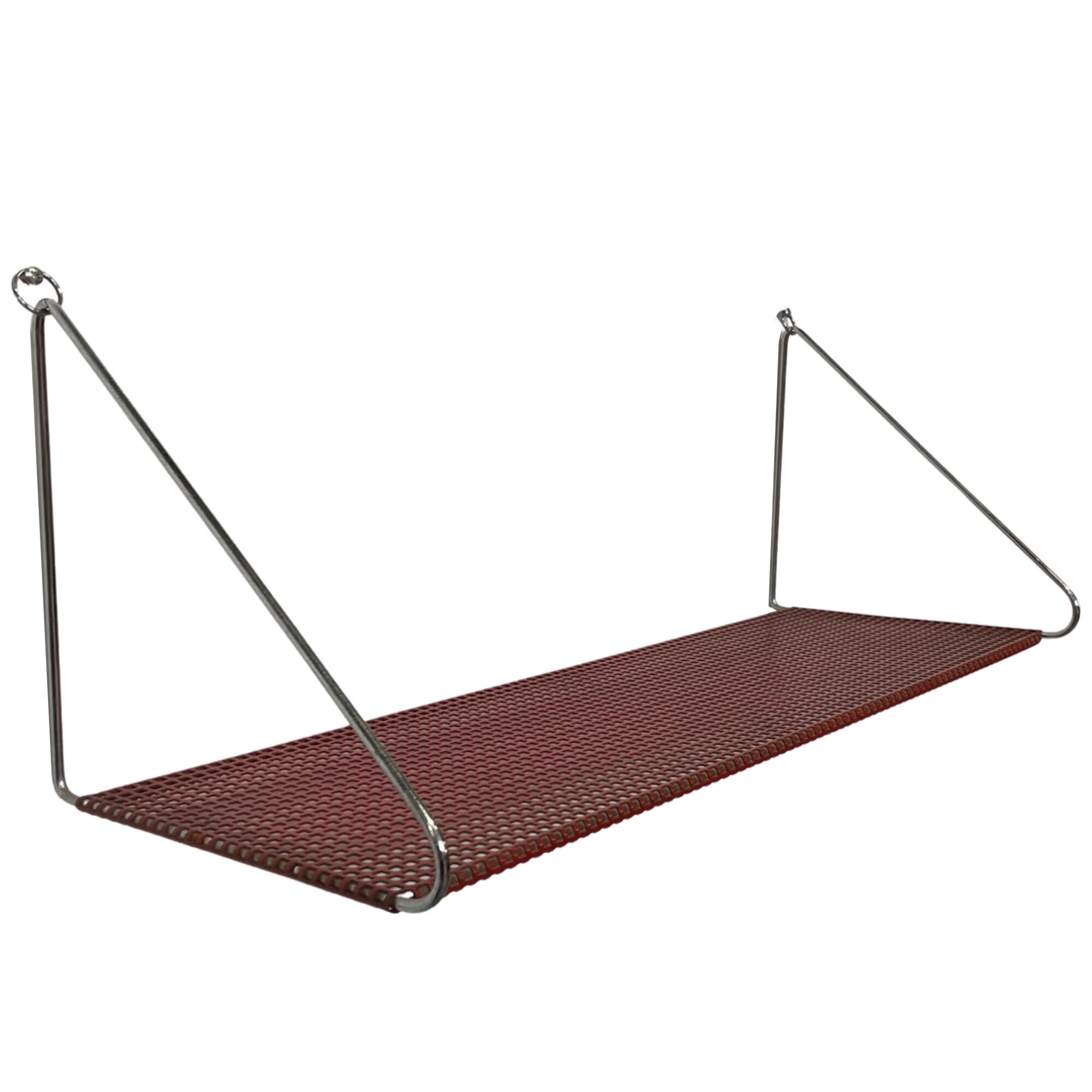 Wall rack 0  Pilastro by Tjerk Reijenga red perforated red wall rack 1960