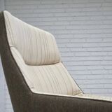 1970s, Danish design by Illum Wikkelsø, furniture wool fabric, oak wood.