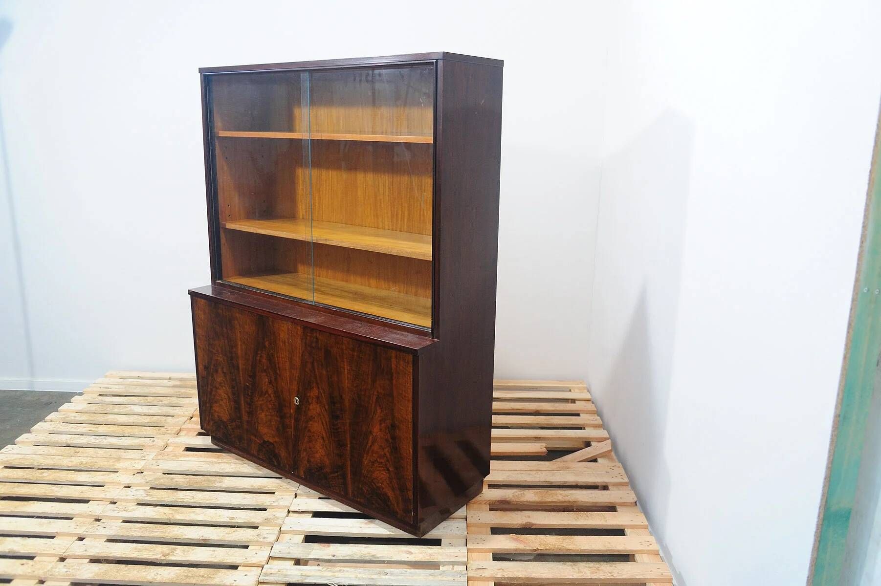 Mid-century modern bookcase by Setona, 1950s Czechoslovakia