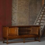 Danish enfilade from the mid-modern century in dark stained oak, 1960s.