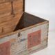 Antique grey trunk with floral details dated 1878 #26