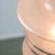 Vintage Italian Chrome and Pink Glass Pendant Lamp