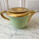 Duo of teapot and green milk pot sage 50s