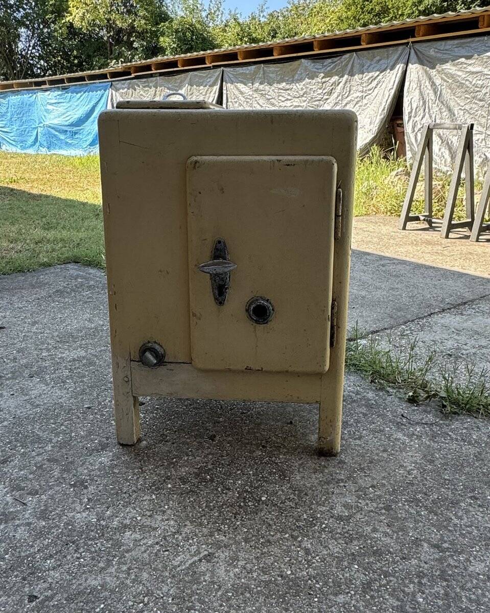 Painted ice cabinet by Fülek
