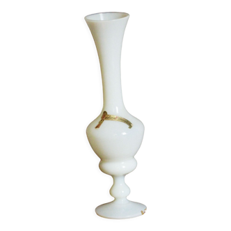 White opaline vase