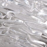 Elongated wall lamp by Kaiser Leuchten with bubble glass 1960s