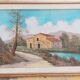 Painting oil on canvas Tuscan landscape R. Morelli 50x70 years 60/70